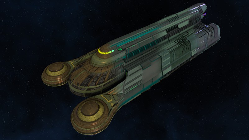 Star Trek Online ship with different shield effect